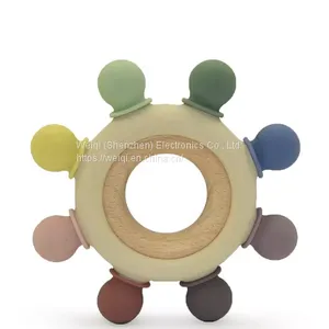 Wholesale Silicone Rudder Teether Rattle Toys By Weiqi thumbnail-3