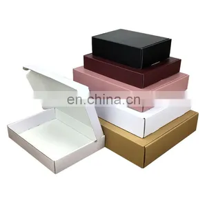 Custom Logo Package Box 6x4x3 12x12 9x7 Black Gold Purple Plain Shipping Cardboard Box for Ship Tumbler thumbnail-1