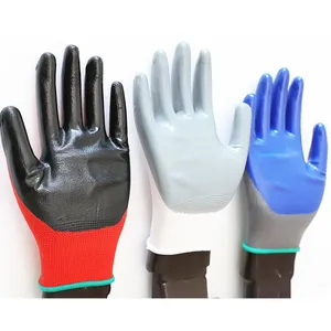 Best 13G Polyester Liner Nitrile Palm Coated Safety Gloves for Working thumbnail-5