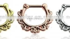 Mobius 316L Surgical Steel Septum Clicker Nose Piercing Body Jewelry thumbnail-1