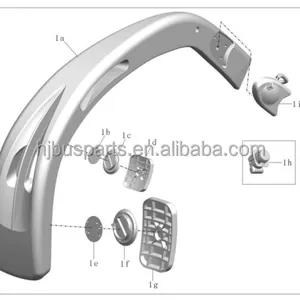 Kinglong Bus Spare Parts Side Mirror 021 100cm Bus Body Kit Bus Rearview Mirror Accessories thumbnail-3