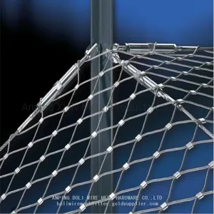 Stainless Steel Safety Mesh Ss304 Ss316 Stainless Steel Rope Mesh/Zoo Safety Mesh Fenc,Animal Safety Fence Mesh thumbnail-2