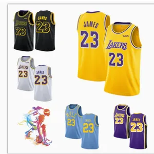 Custom Customized Lakers Jerseys 23 Lebron James Basketball Jerseys thumbnail-1