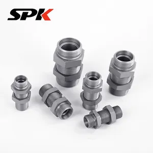 Parker GSV Compression Bulkhead Fitting, High-Pressure Hydraulic Tubing Adapter Bulkhead Fitting, 6D Series Stainless Steel thumbnail-3