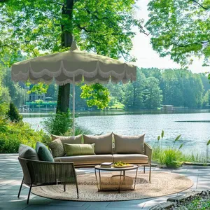 Garden Patio Umbrella, Sunumbrella Australian Pagoda Umbrella With Tassels for Sunshade thumbnail-1