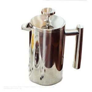 Stainless Steel Coffee Press Pot; Stainless Steel Double-wall Coffee Pot; French Press Coffee Powder Brewing1000ML thumbnail-3
