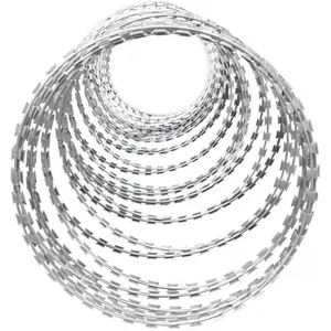 Galvanized Razor Barbed Wire With 500g Zinc Coating for Perimeter Security thumbnail-1