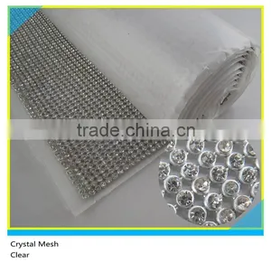 Hot Fix Rhinestone Mesh Roll Ss10 3mm LT.Topaz Crystal Gold Base thumbnail-5
