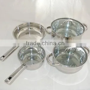 7 Pcs Stainless Steel Cookware Set thumbnail-1