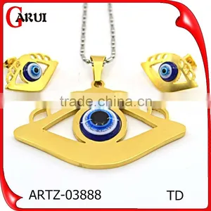 Fashion Jewelry China Evil Eye Jewelry Gold Plated African Jewelry Set Quality Choice thumbnail-1