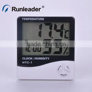 Thermometer Humidity Meter 24 Hours Clock Timer thumbnail-1