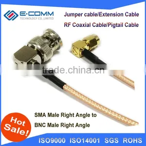 High Quality 50cm 20 Inches Cable Connector BNC Male Jack Plug To SMA Male Straight Crimp RG316 Pigail Connector Cable thumbnail-5