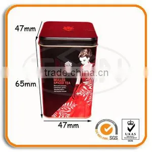 Small Colored Tea Sample Tin Box thumbnail-1