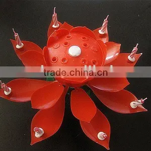 Lotus(flower) Birthday Music Candle thumbnail-1