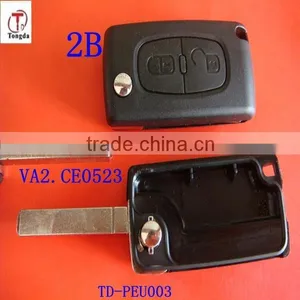 TD 3 Button Slip Blank for Peugeot thumbnail-1