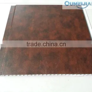 OUMEIJIA 2015 Latest Fashion Pvc Leather Designed Two Grooves Wall Panel of Decorative Room Panels thumbnail-1