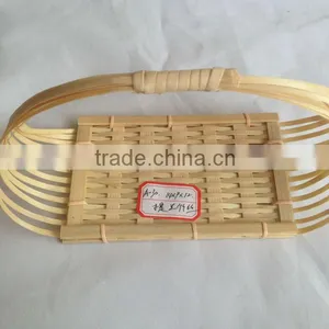 Bamboo Basket for Easter With Handle thumbnail-1