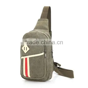 Trendy Tactical Qualified Portable Canvas Chest Bag With Compartment thumbnail-3