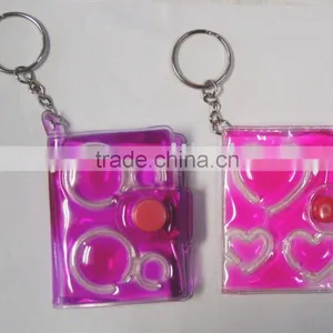 Liquid Filled PVC Notepad Keychain thumbnail-1