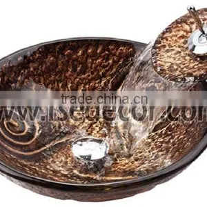 Bathroom Vessel Sink Faucet and Antique Glass Sink Set thumbnail-1