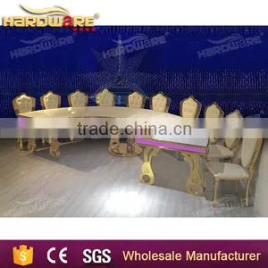 Dubai New Design Crescent Table LED Stainless Steel Wedding Table thumbnail-1