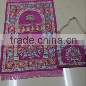 High Quality Muslim Prayer Carpet With Bag Fashion Muslim Carpet Mat With Bag thumbnail-1