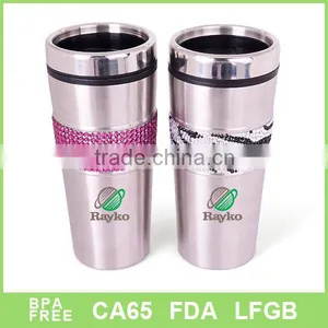 Travel Mug With Stainless Steel Outer and Plastic Inner thumbnail-1