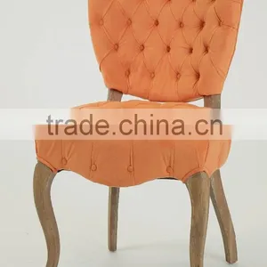 Classic New Design Button Fabric Side Chair/ Wedding Chair/Coffee Chair (CH-273-OAK ) thumbnail-1