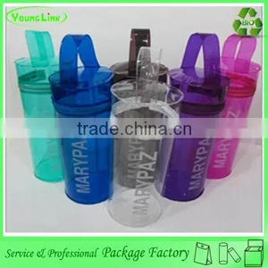 Zipper Plastic Custom Round Bag With Handle thumbnail-1
