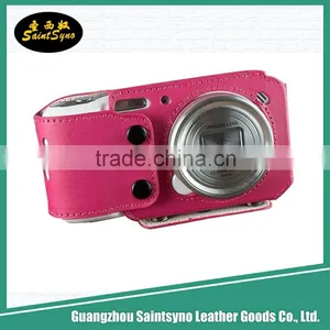 Best Selling Orange Leather Camera Bag,leather Pouch for Camera thumbnail-1