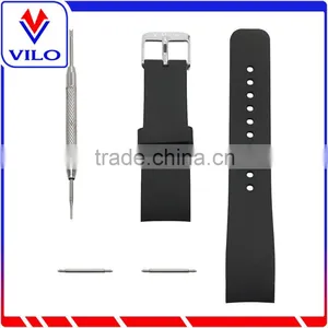 Black Smart Watch Bracelet Silicon Watch Band /Silicon Strap Wristband For SAMSUNG GEAR S R750 thumbnail-4