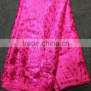 Kapok Flower Embroidery Light Weight Smooth Touch Korea Silk Fabrics thumbnail-1