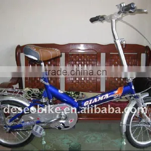 16 Inch Blue Folding Bike thumbnail-1
