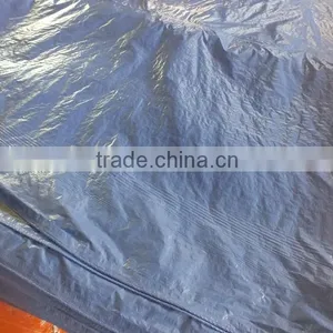 Tarpaulin 3x3 PP Material Sliver/blue Triangle Plastic Rope Waterproof Antioxidant Factory Directly Hot Sell Wholesale Outdoor thumbnail-3