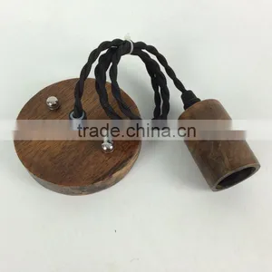 E27 & E26 Energy Saving Wood Pendant Lamp Core Set Cord thumbnail-1