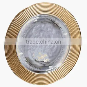 Elegant Gold Silver Wedding Hot Charger Plate thumbnail-1