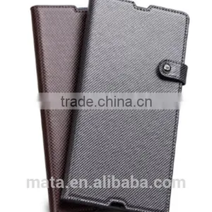 Business Style Insert Card Slot Genuine Leather Case For Sony L36H thumbnail-1