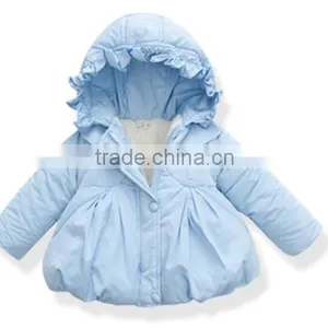 2015 Latest Design Baby Girls Winter Hooded Jacket thumbnail-1