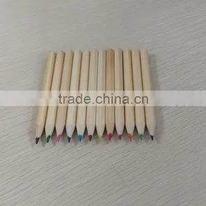 3.5" Natural Wood Hexagonal Shape 2.65mm Color Lead Mini Color Pencil (golf Pencil) thumbnail-3