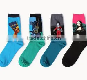 Painting Art Men Women Socks Funny Novelty Starry Night Vintage Retro Socks thumbnail-1