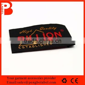 Custom Brand Name Logo Design Neck Woven Label for Shirts thumbnail-4