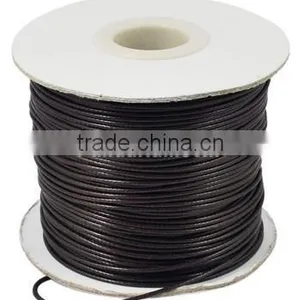Waxed Polyester Cord, Deep Coffee, About 1.0mm Thick, 100yard/roll(YC1.0MM-09) thumbnail-1