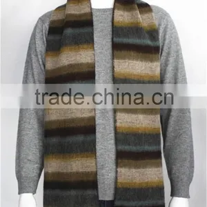 Multicolor Yarn Dyed 100% Wool Scarf With Tassel thumbnail-2