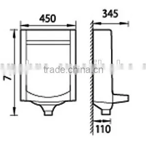 TGX-01 Model Modern Small Urinal Sensor Price Toilet Urinals for Sale Mouth thumbnail-2