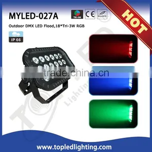 DMX 18pcs x Tri-RGB IP66 Outdoor Flood LED Garden Light thumbnail-1