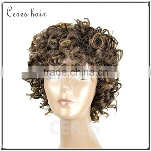 100% Premium Synthetic Wig Short Wig Afro Kinky Curly Wig for Black Women thumbnail-2