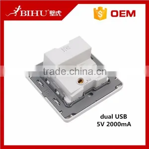 2.1A Dual USB Universal Wall Socket Usb Charger AC Power Receptacle Outlet Plate Panel Station thumbnail-5
