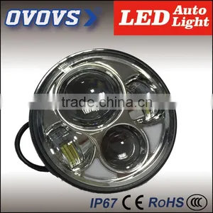 Waterproof Ip67 30W 12v 24v Motorcycle 5.75'' Headlight Lamp High Low Beam C-ree Leds for H-arley D-avision thumbnail-1