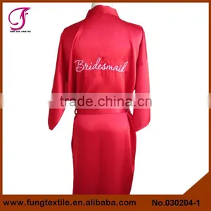 030203 Short Design Embroidered Words Personalized Silk Satin Woman Short Robe thumbnail-4