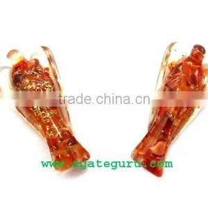Carnelian Orgone 2inch Angels : Orgone Angels : Healing Orgone Crystals thumbnail-1